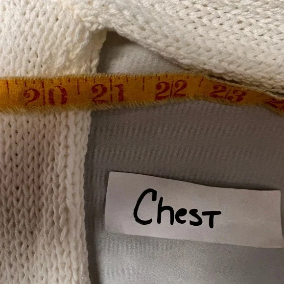 Wooden Ships Paola Buendia Peace Sign American Flag Knit Sweater White S/M 6012 - Picture 5 of 8